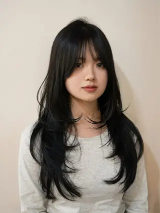 ロング カラー ✂韓国レイヤー 🦋みやび🪽のヘアスタイル