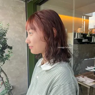 ミディアム レイヤー/透明感艶 カラー丸山ななほのヘアスタイル