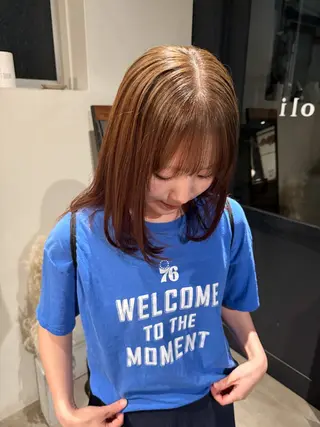 ミディアム カラー fubuki🪷 似合わせカットカラーのヘアスタイル