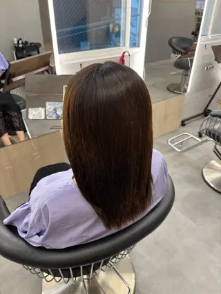 ミディアム 縮毛矯正/カラ ー/艶髪🌻ひな🌻のヘアスタイル
