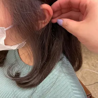 セミロング カラー 北川 智海のヘアスタイル