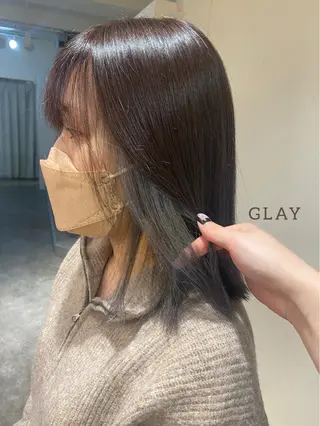 ミディアム カラー ヘアアレンジ ボブ /ニュアンス/ satomi🧸💖のヘアスタイル