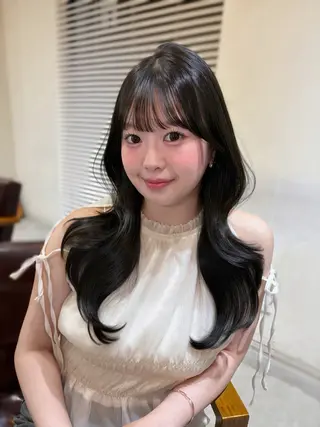 ロング カラー 🤍透明感ワンカラー /HARUNA🤍のヘアスタイル