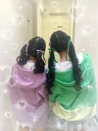 ヘアアレンジ 💖韓国カラー エクステmikotoのヘアスタイル