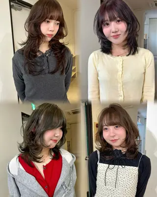 セミロング カラー mizuki/ピンク ベージュ.レイヤーのヘアスタイル