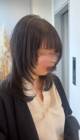 ミディアム 韓国レイヤー艶カラー ブリーチ otohaのヘアスタイル