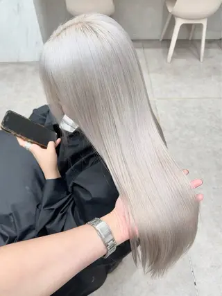 セミロング カラー ヘアアレンジ 天神/ブリーチ/ ブリーチなしカラーのヘアスタイル