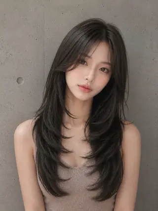 セミロング カラー ヘアアレンジ 🌫️大人韓国ヘア 🌫️naoyaのヘアスタイル