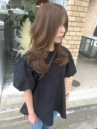 ロング カラー 城慎太郎 大濠/レイヤーカットのヘアスタイル