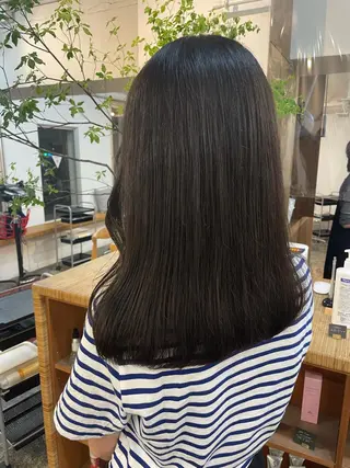 セミロング 【表参道】Ruri デジタルパーマのヘアスタイル