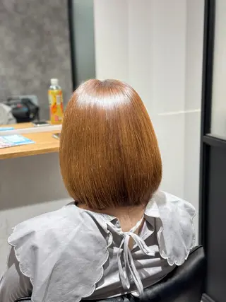 セミロング ツヤツヤ縮毛矯正 /美髪カラー 小山のヘアスタイル