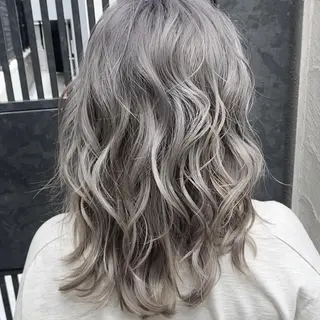 ミディアム カラー 髪質改善カラー韓国風 レイヤーtudaのヘアスタイル