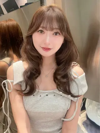 ロング カラー 縮毛矯正ブリーチなし 🍒❤ゆうきのヘアスタイル