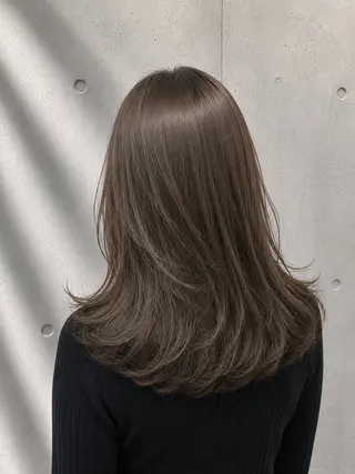 ミディアム カラー パーマ ヘアアレンジ 🌱透明感カラー🌱 レイヤー/コウスケのヘアスタイル