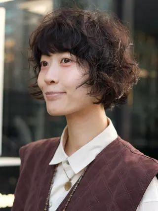 ショート パーマ TAISHIRO 無難を抜けるショートのヘアスタイル