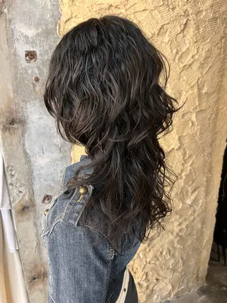 ロング カラー パーマ 圧倒的デザイン力 店長🎨RENAのヘアスタイル
