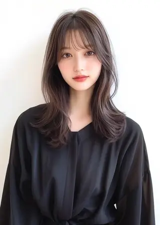 ミディアム 韓国風/髪質改善/ ナガヤアキラのヘアスタイル