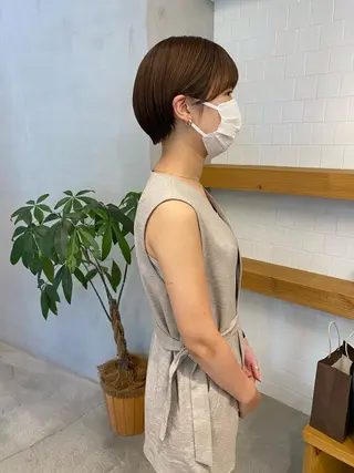 ショート カラー 、 、のヘアスタイル