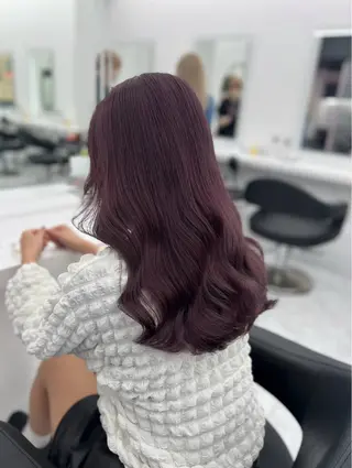 セミロング カラー 💖似合わせカラー レイヤー💖縮毛矯正のヘアスタイル