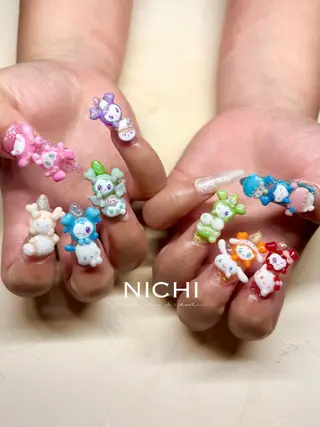 ロング NICHI 田所梨英のネイルデザイン