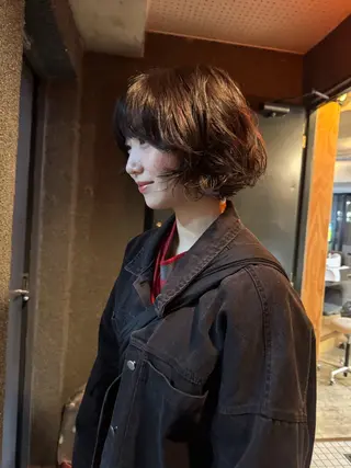 ショート カラー パーマ 🍈yurina 福岡/パーマ🍈のヘアスタイル