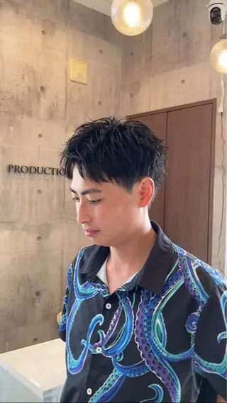 ショート パーマ メンズ ハマノ ミユのヘアスタイル
