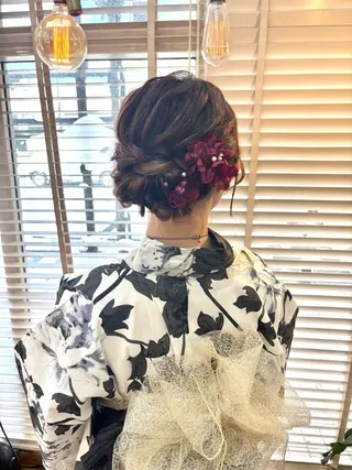 ロング ヘアアレンジ ヘアメイク＆着付け 福岡高宮mikuのヘアスタイル