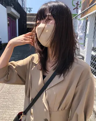 セミロング パーマ デザインカット🎨 ボブおざきのヘアスタイル