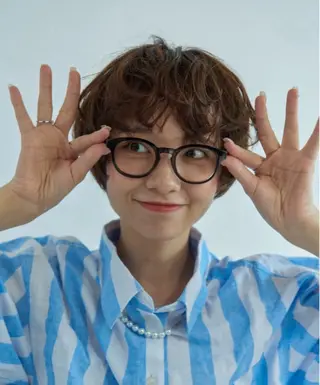 ショート 恵比寿韓国レイヤー× 艶透明感カラー大場のヘアスタイル