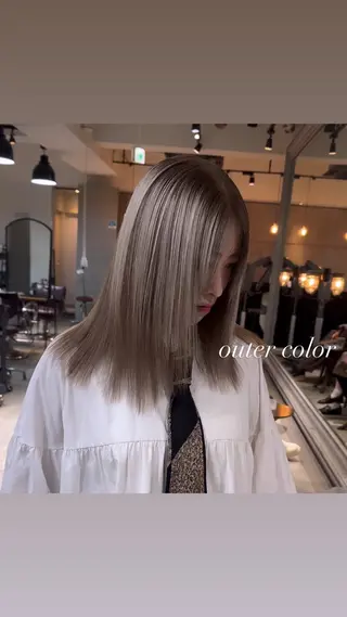 ミディアム カラー 💜ハイトーン💛 マジカルかいちゃんのヘアスタイル