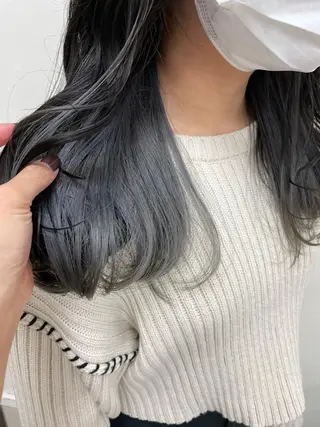 セミロング カラー コレットヘアー 田中アヤノのヘアスタイル