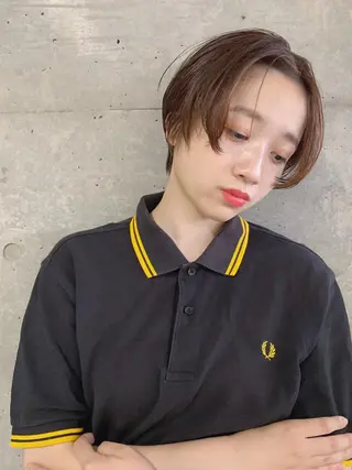 ショート ボブパーマコテ巻き風 パーマNo1深江秀平のヘアスタイル
