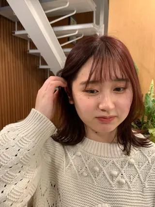 ミディアム カラー アオキ サキ💫のヘアスタイル
