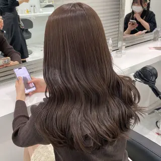 ロング カラー ヘアアレンジ 🫧モテる💗ダメー ジレスハイトーン🫧のヘアスタイル