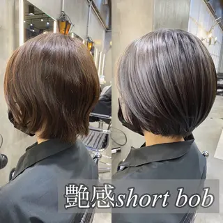 ショート カラー 透明感カラー🌿 グレージュ🐺陽介のヘアスタイル