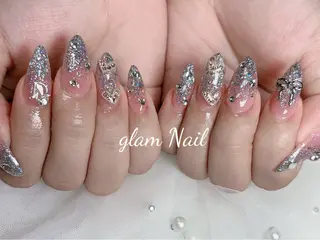 ネイル エツメ💅 長さ出し🎀デザインのネイルデザイン