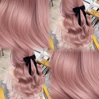 ロング カラー ヘアアレンジ ハイトーン特化💍 NØRN💍韓国のヘアスタイル