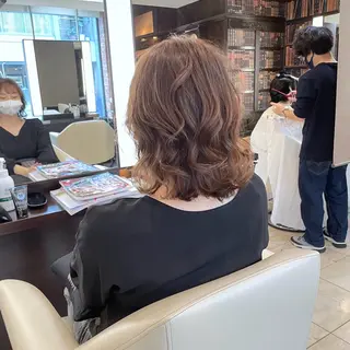 ミディアム カラー 👑銀座ショート/ 絶壁補正/金子涼👑のヘアスタイル