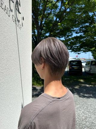 カラー メンズ 酸性ストレート/ ボブ/暖色/リコのヘアスタイル
