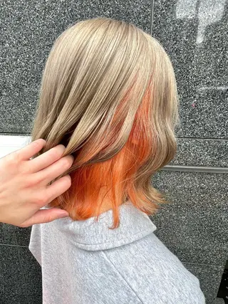 ミディアム カラー ヘアアレンジ 🔶似合わせセンター パート/ヤス🔶のヘアスタイル