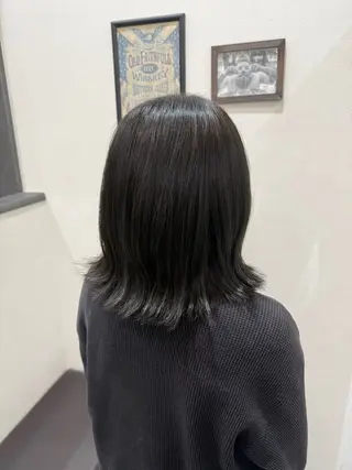 ミディアム カラー 髪質改善ストレート 中林優太のヘアスタイル