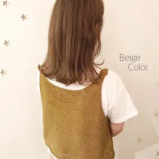 ミディアム カラー 市川 千夏のヘアスタイル