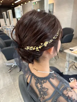 ミディアム ヘアアレンジ はやしほのか| ヘアセット×カラーのヘアスタイル