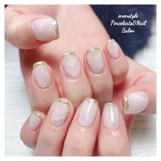 ミディアム ネイル 🐾enen style 🐾のネイルデザイン