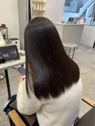 ロング パーマ 🍒モテ暖色カラー × うる艶✧ ゆなのヘアスタイル