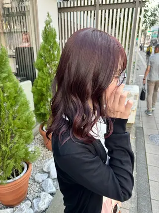 セミロング カラー 透明感カラー🌱 🍑Kotone🍑のヘアスタイル