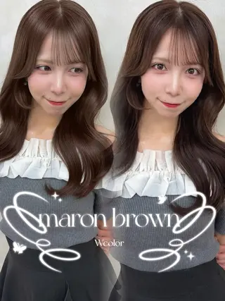 ロング カラー あみ/暗髪オリ ーブ特化🍃髪質改善のヘアスタイル