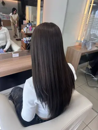 ロング ブリーチなしベー ジュ/tuburaのヘアスタイル