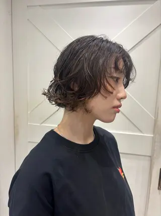 ショート パーマ ゆるふわパーマ🌼 アレンジ🌼リョウカのヘアスタイル