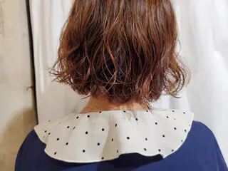 パーマ ショート パル__レイヤー/パ ーマ/デザインカラーのヘアスタイル